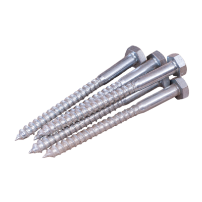 Pija Cabeza Hex Para Madera Galvanizada